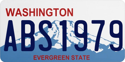 WA license plate ABS1979