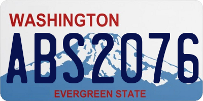 WA license plate ABS2076