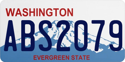 WA license plate ABS2079