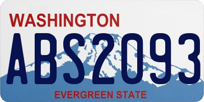 WA license plate ABS2093