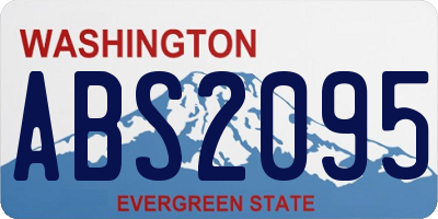 WA license plate ABS2095