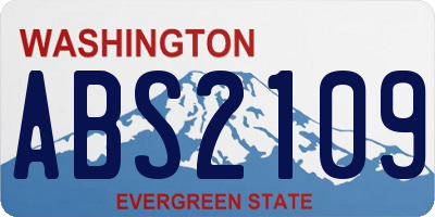 WA license plate ABS2109