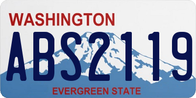 WA license plate ABS2119