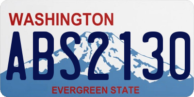 WA license plate ABS2130