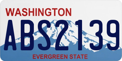 WA license plate ABS2139