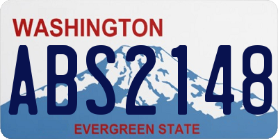 WA license plate ABS2148
