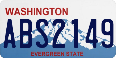 WA license plate ABS2149