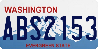 WA license plate ABS2153