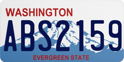 WA license plate ABS2159