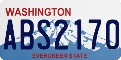 WA license plate ABS2170