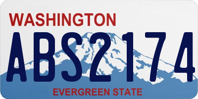 WA license plate ABS2174