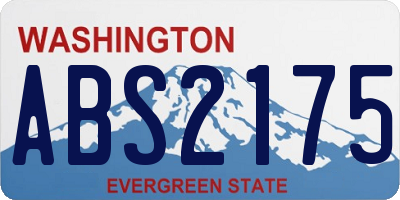 WA license plate ABS2175