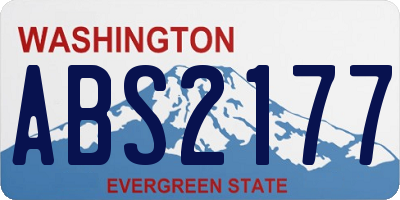 WA license plate ABS2177