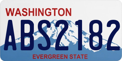 WA license plate ABS2182