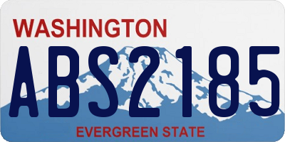 WA license plate ABS2185