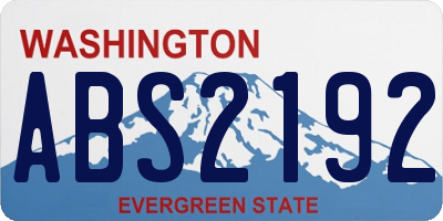 WA license plate ABS2192