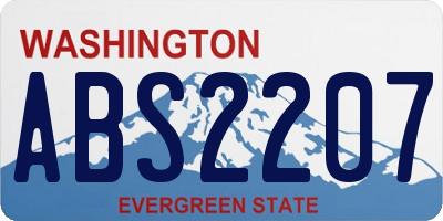 WA license plate ABS2207
