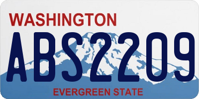 WA license plate ABS2209