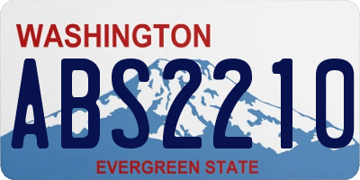 WA license plate ABS2210