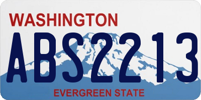 WA license plate ABS2213
