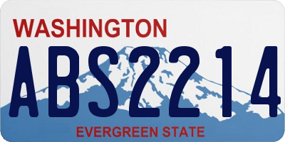 WA license plate ABS2214