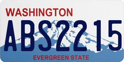 WA license plate ABS2215