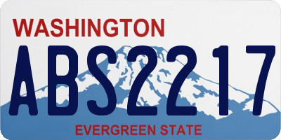 WA license plate ABS2217
