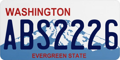 WA license plate ABS2226