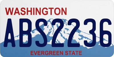 WA license plate ABS2236