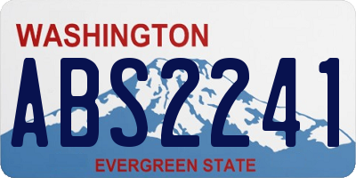 WA license plate ABS2241