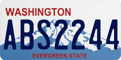 WA license plate ABS2244