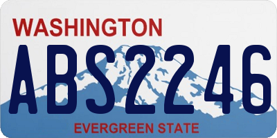 WA license plate ABS2246