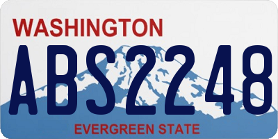 WA license plate ABS2248