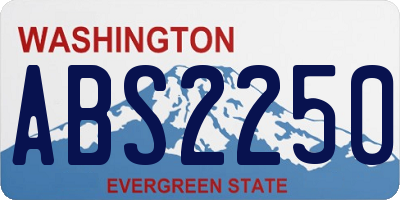 WA license plate ABS2250