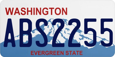 WA license plate ABS2255