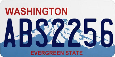 WA license plate ABS2256