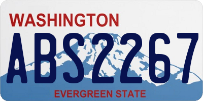 WA license plate ABS2267