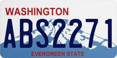 WA license plate ABS2271