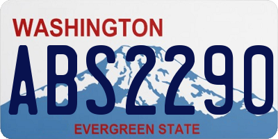 WA license plate ABS2290