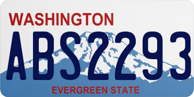 WA license plate ABS2293
