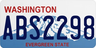 WA license plate ABS2298
