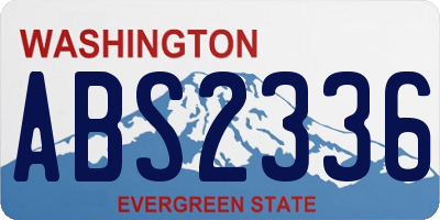 WA license plate ABS2336