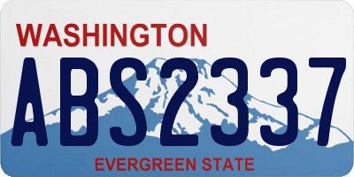 WA license plate ABS2337