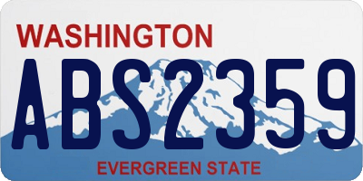WA license plate ABS2359