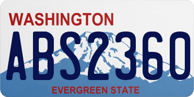 WA license plate ABS2360