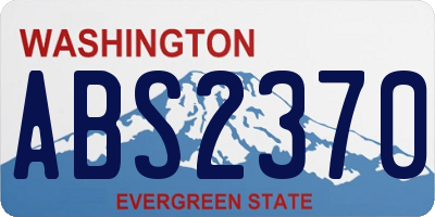 WA license plate ABS2370