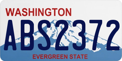 WA license plate ABS2372