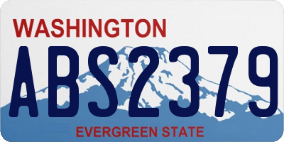 WA license plate ABS2379