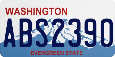 WA license plate ABS2390