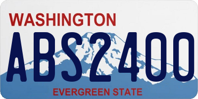 WA license plate ABS2400